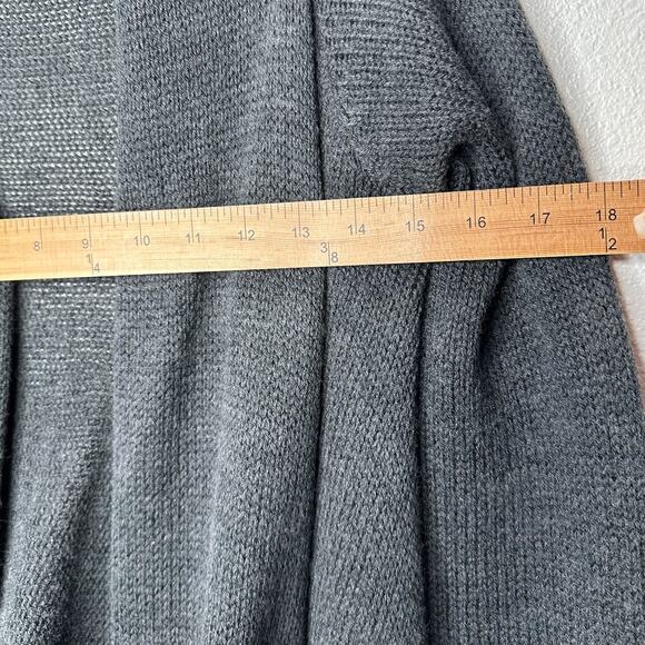 9/15 Saks 5th Ave Dark Gray Waterfall Front Cardigan with Sequins Large - Picture 15 of 16